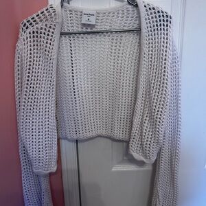 Hollister White Knit Shrug